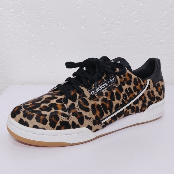 adidas originals continental 80 sneakers in leopard print